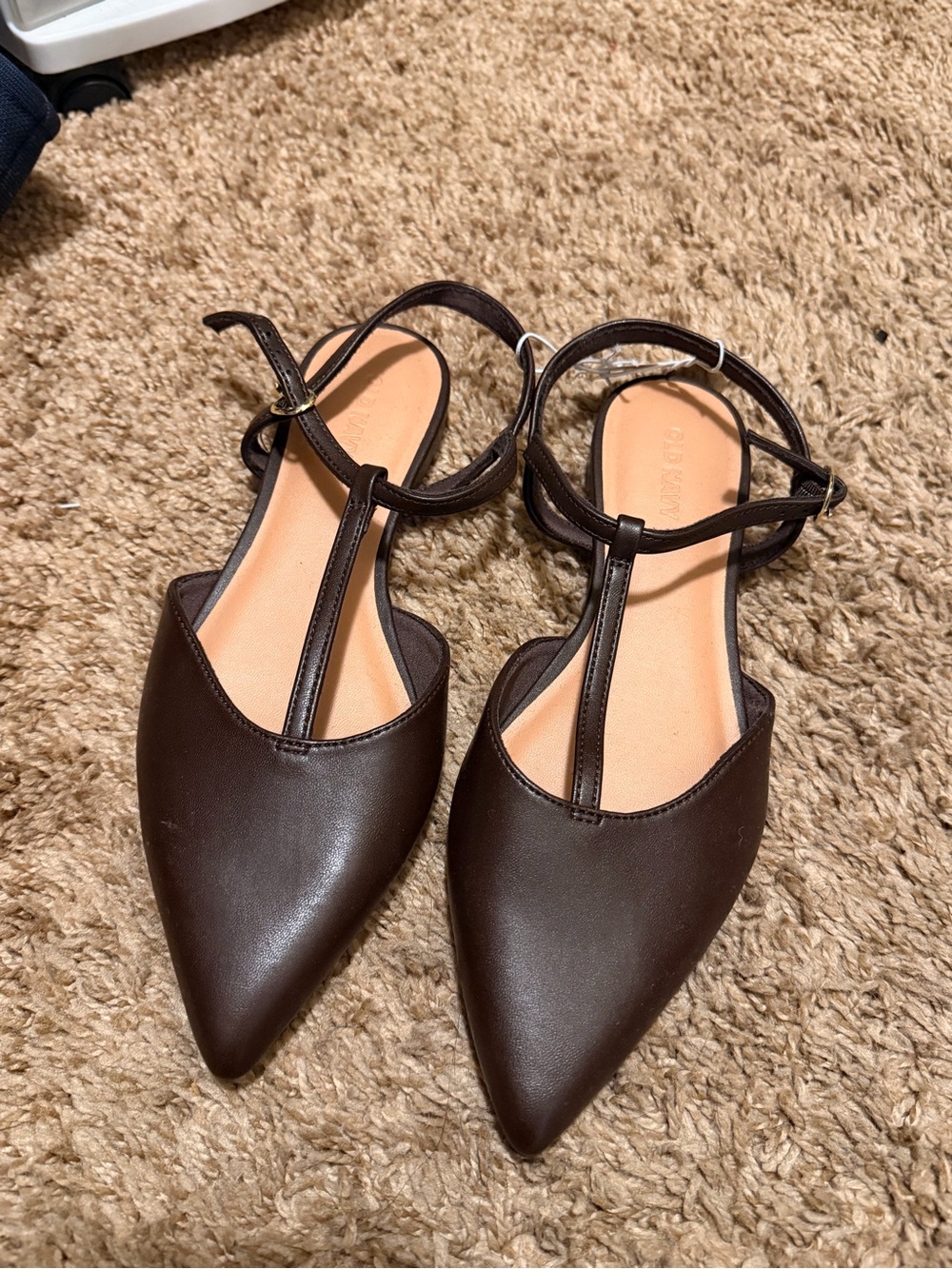 Old Navy Faux Leather Brown Flats